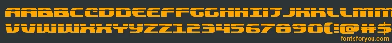 quickeninglaser Font – Orange Fonts on Black Background