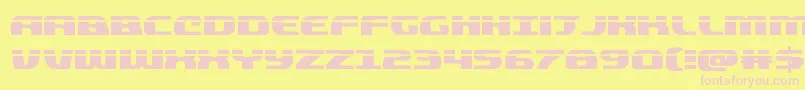 quickeninglaser Font – Pink Fonts on Yellow Background