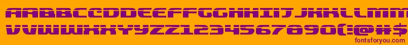 quickeninglaser Font – Purple Fonts on Orange Background