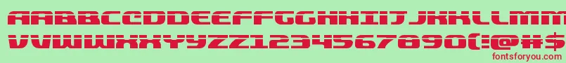 quickeninglaser Font – Red Fonts on Green Background