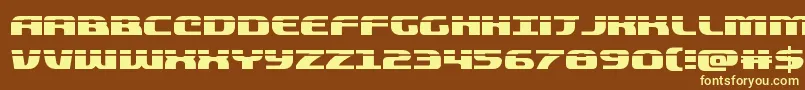 quickeninglaser Font – Yellow Fonts on Brown Background