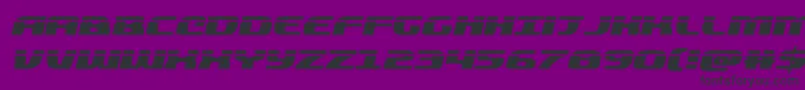 quickeninglaserital Font – Black Fonts on Purple Background