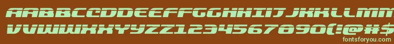 quickeninglaserital Font – Green Fonts on Brown Background