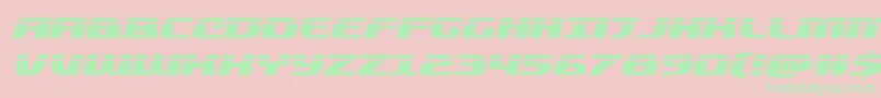 quickeninglaserital Font – Green Fonts on Pink Background