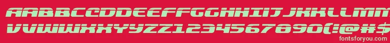 quickeninglaserital Font – Green Fonts on Red Background