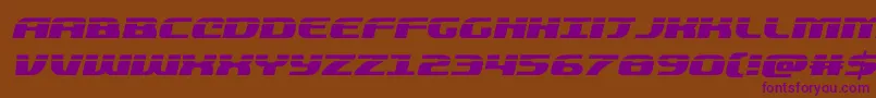 quickeninglaserital Font – Purple Fonts on Brown Background