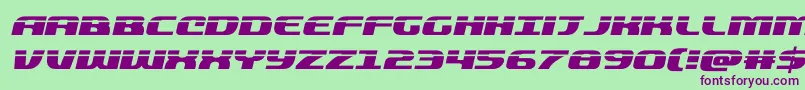 quickeninglaserital Font – Purple Fonts on Green Background