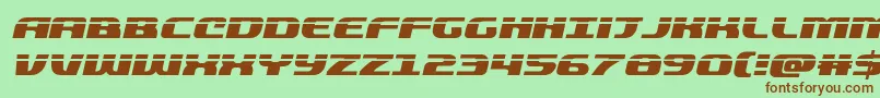 quickeninglaserital Font – Brown Fonts on Green Background