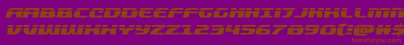 quickeninglaserital Font – Brown Fonts on Purple Background