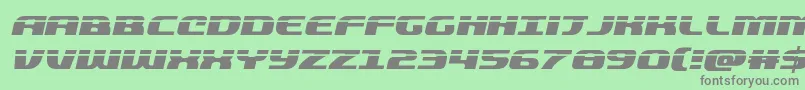 quickeninglaserital Font – Gray Fonts on Green Background