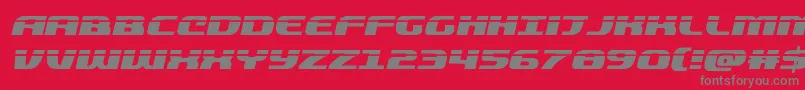 quickeninglaserital Font – Gray Fonts on Red Background