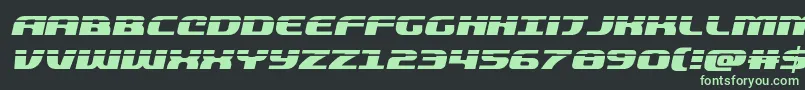 quickeninglaserital Font – Green Fonts on Black Background