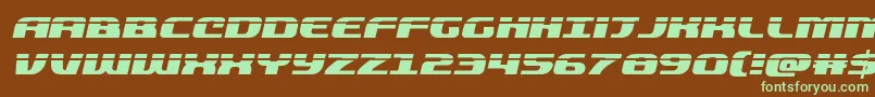 quickeninglaserital Font – Green Fonts on Brown Background