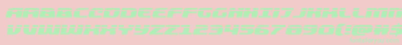 quickeninglaserital Font – Green Fonts on Pink Background