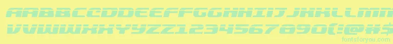 quickeninglaserital Font – Green Fonts on Yellow Background