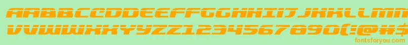 quickeninglaserital Font – Orange Fonts on Green Background