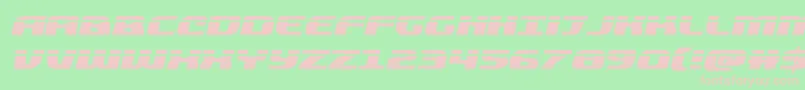 フォントquickeninglaserital – 緑の背景にピンクのフォント