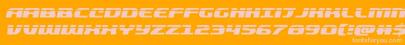 quickeninglaserital Font – Pink Fonts on Orange Background