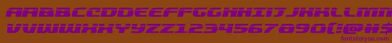 quickeninglaserital Font – Purple Fonts on Brown Background