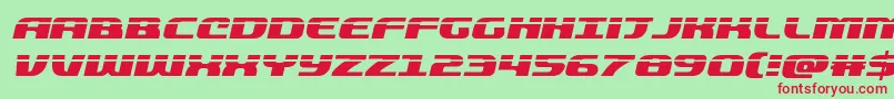 quickeninglaserital Font – Red Fonts on Green Background