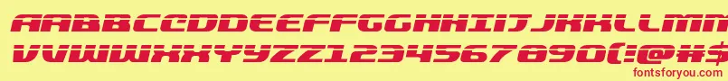 quickeninglaserital Font – Red Fonts on Yellow Background