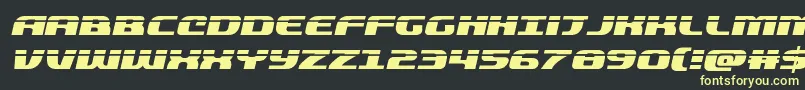 quickeninglaserital Font – Yellow Fonts on Black Background