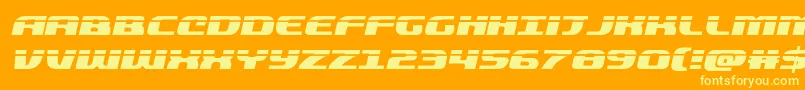 quickeninglaserital-fontti – keltaiset fontit oranssilla taustalla