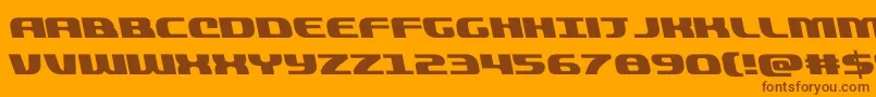 quickeningleft Font – Brown Fonts on Orange Background