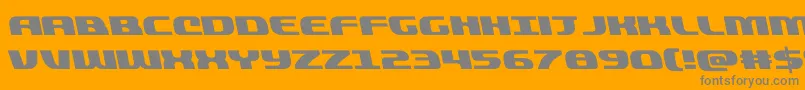 quickeningleft Font – Gray Fonts on Orange Background