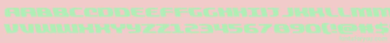 quickeningleft Font – Green Fonts on Pink Background