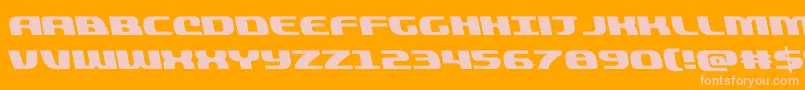 quickeningleft Font – Pink Fonts on Orange Background