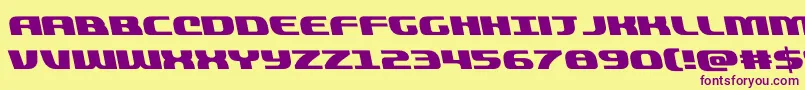 quickeningleft Font – Purple Fonts on Yellow Background