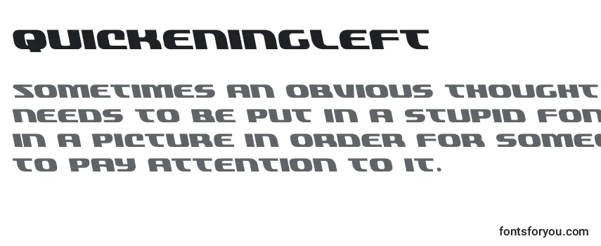 Review of the Quickeningleft (137834) Font