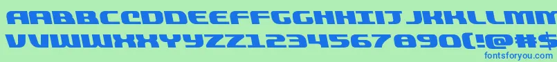 quickeningleft Font – Blue Fonts on Green Background