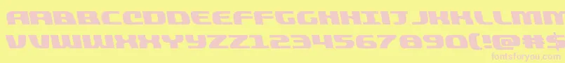 quickeningleft Font – Pink Fonts on Yellow Background