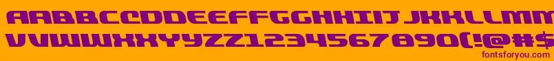 quickeningleft Font – Purple Fonts on Orange Background