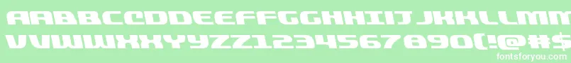 quickeningleft Font – White Fonts on Green Background