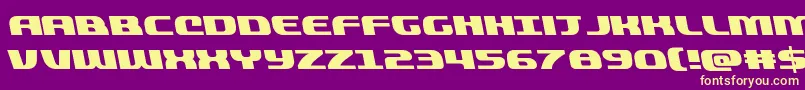 quickeningleft Font – Yellow Fonts on Purple Background