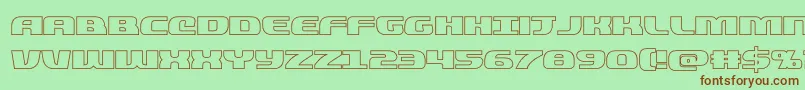 quickeningout Font – Brown Fonts on Green Background