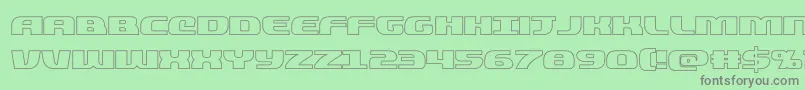 quickeningout Font – Gray Fonts on Green Background