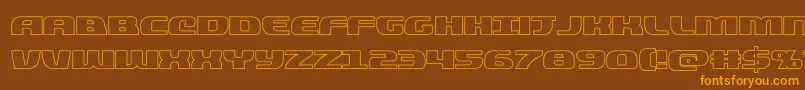 quickeningout Font – Orange Fonts on Brown Background