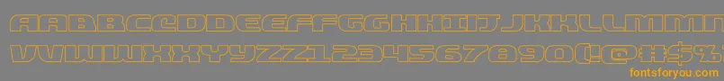 quickeningout Font – Orange Fonts on Gray Background