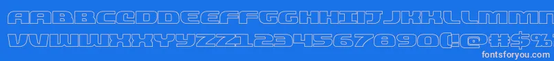 Fonte quickeningout – fontes rosa em um fundo azul