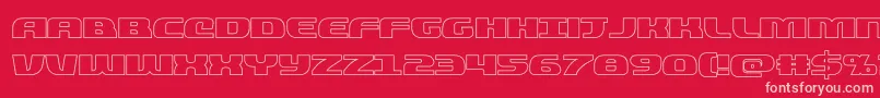 quickeningout Font – Pink Fonts on Red Background