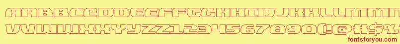 quickeningout Font – Red Fonts on Yellow Background