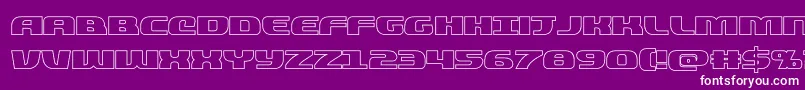 quickeningout Font – White Fonts on Purple Background