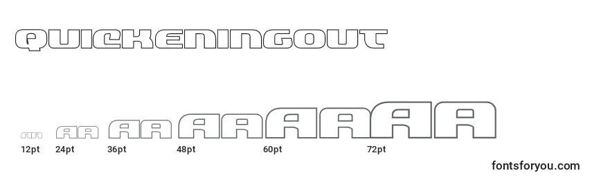 Размеры шрифта Quickeningout (137836)
