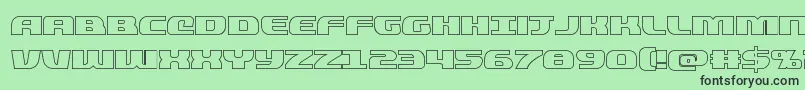 quickeningout Font – Black Fonts on Green Background