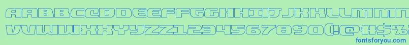 quickeningout Font – Blue Fonts on Green Background