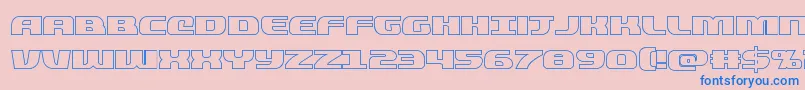 quickeningout Font – Blue Fonts on Pink Background